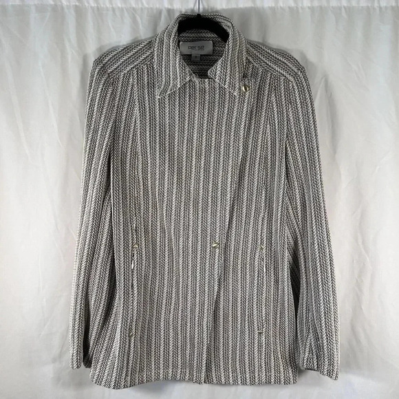 per se by Carlisle Jacket Women's 8 Multicolor Zip Snap Long Sleeve - Picture 1 of 12